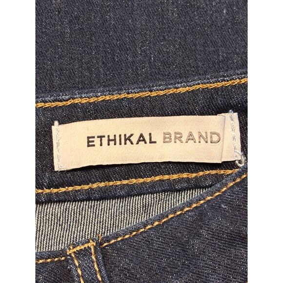 PTCL Ethikal Brand Moto Stitched Skinny Ankle Jeans Size 26 Blue Mid Rise Casual - Picture 7 of 9